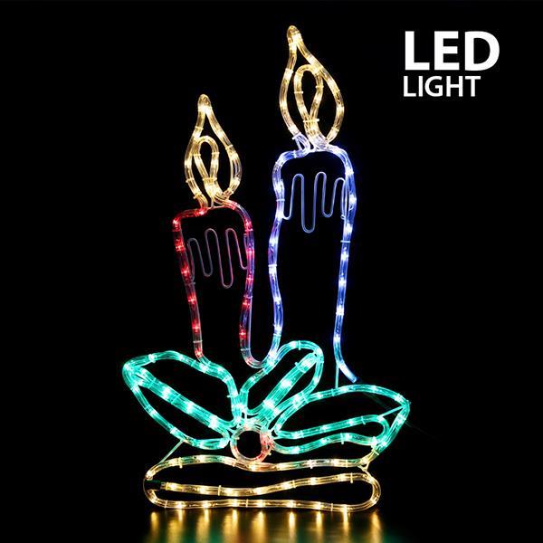 VELAS, CABLE LUMINOSO LED 6m, 2 VIAS, 42x70cm, IP44