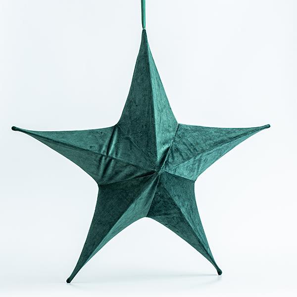 ESTRELLA DE TERCIOPELO, VERDE, 65cm