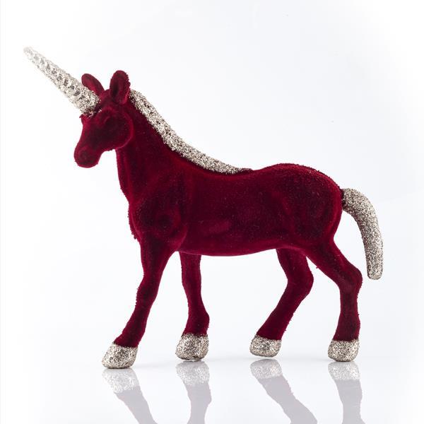 UNICORNIO TERCIOPELO, BURDEOS, 23cm