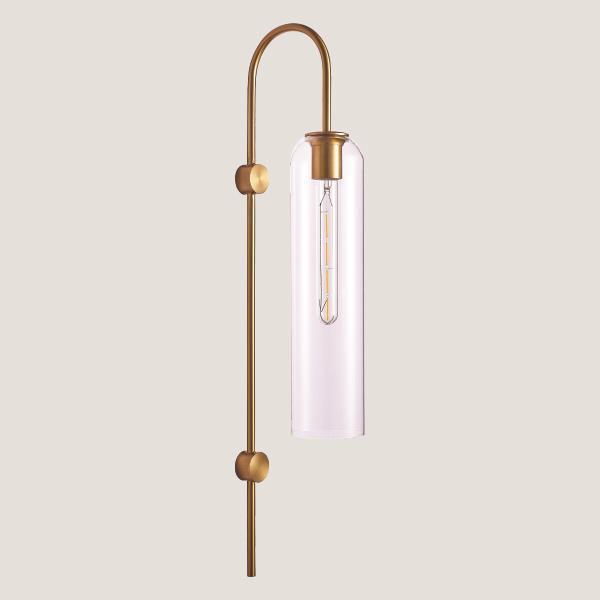APLIQUE DE PARED E27 10x70 TRANSPARENTE/DORADO ARTE ILLUMINA CALLIOPE