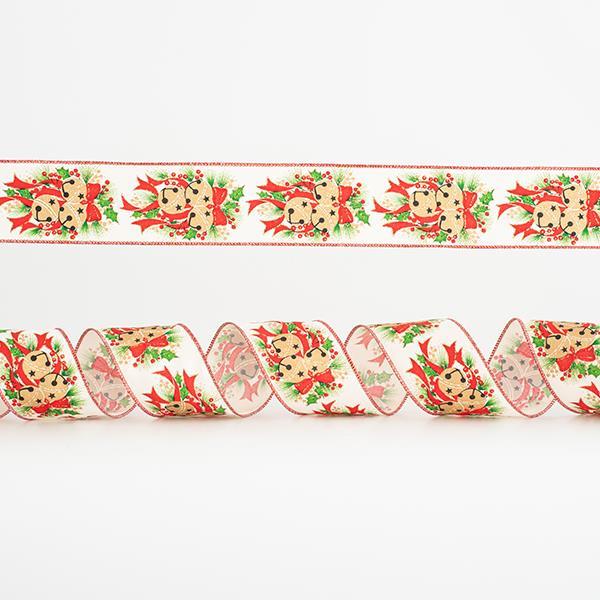 CINTA BLANCA, CON CAMPANILLAS, 6,35cm, 10A