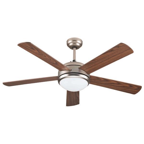 VENTILADOR DECORATIVO 1xE27 CON MANDO Ø130 70W