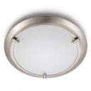 PLAFON "SAUKI" 250MM NIQUEL SAT CRISTAL MATE