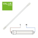 TUBO LED T8 300° 175-265V AC "CONEXIÓN 2 LADOS" VALUE