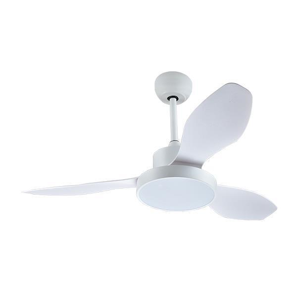 VENTILADOR DE TECHO BLANCO CON LUZ LED Y CONTROL Ø122 DC 35W