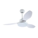 VENTILADOR DE TECHO BLANCO CON LUZ LED Y CONTROL Ø122 DC 35W