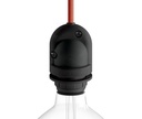 PORTALÁMPARAS E27 CON GEL PARA EXTERIOR IP65 NEGRO