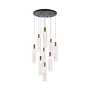 LÁMPARA COLGANTE CRISTAL 9 LUCES 60W 7200Lm 3000K Ø500x2430mm ARTE ILLUMINA VIAL