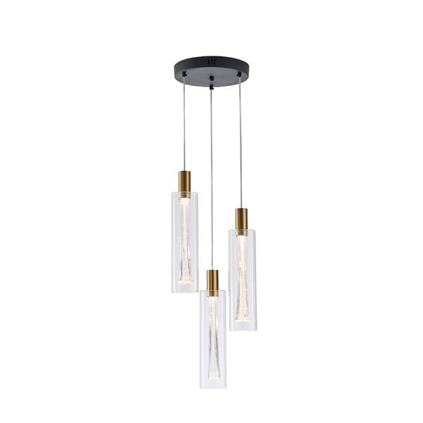 LÁMPARA COLGANTE CRISTAL 3 LUCES 21W 2500lm 3000K Ø250x1630mm ARTE ILLUMINA VIAL
