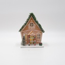 CASA DE PAPEL, MARRÓN, ILUMINADA, 12,5x10,5x16cm