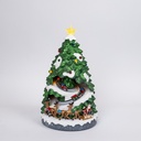 ÁRBOL DE NAVIDAD CON TRINEO EN MOVIMIENTO, CON MÚSICA, MOVIMIENTO Y LUZ, CON TRANSFORMADOR, 23x23x42cm