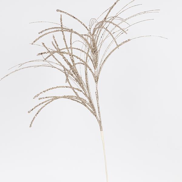 RAMA DECORATIVA CON BRILLO DE CHAMPÁN, 89 cm