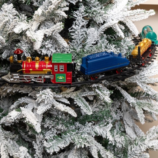 TREN CON RIELES, PARA ÁRBOL DE NAVIDAD, 36 PIEZAS