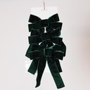 LAZOS DE TERCIOPELO PEQUEÑOS, VERDE ESMERALDA, SET DE 3 PIEZAS, 16x24cm
