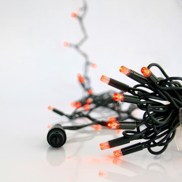 LÍNEA, 96 LED 5 mm, 24 V, CABLE DE GOMA VERDE, 2 CONECTORES HASTA 10 JUEGO, LED ROJO, POR 10 cm, JUEGO DE 5 LÍNEAS Y 1 EXTENSIÓN DE 3 m, ΙΡ65