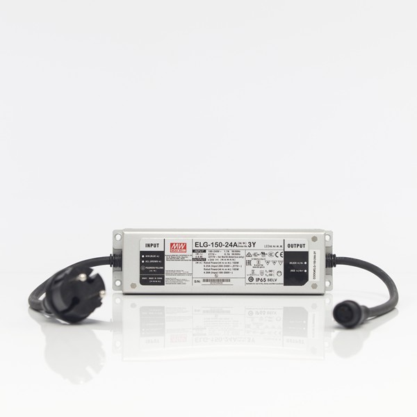 ADAPTADOR DE 24 V, CABLE DE GOMA VERDE, 150 W, 3 m, IP44