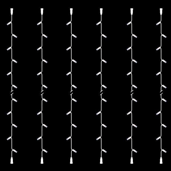 LÍNEA, BRICOLAJE, 20 LED, CABLE DE GOMA BLANCO, CON EXTENSIÓN, 2 CONECTORES, LED BLANCO, JUEGO DE 6 PIEZAS, POR 10 cm, ΙΡ65