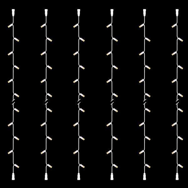 LÍNEA, BRICOLAJE, 20 LED, CABLE DE GOMA BLANCO, CON EXTENSIÓN, 2 CONECTORES, LED BLANCO CÁLIDO, JUEGO DE 6 PIEZAS, POR 10 cm, ΙΡ65