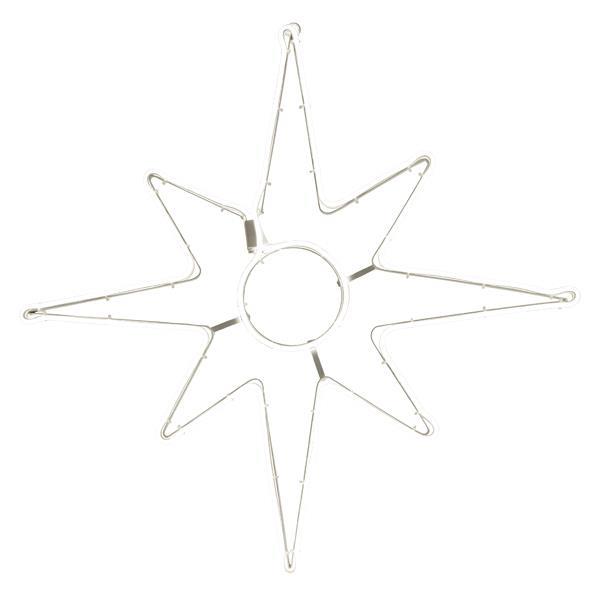DIY, ESTRELLA DE BELÉN, LUZ DE NEÓN DE CUERDA, 75 cm, CONECTOR, CABLE DE 1 m, IP44 (SIN ENCHUFE)