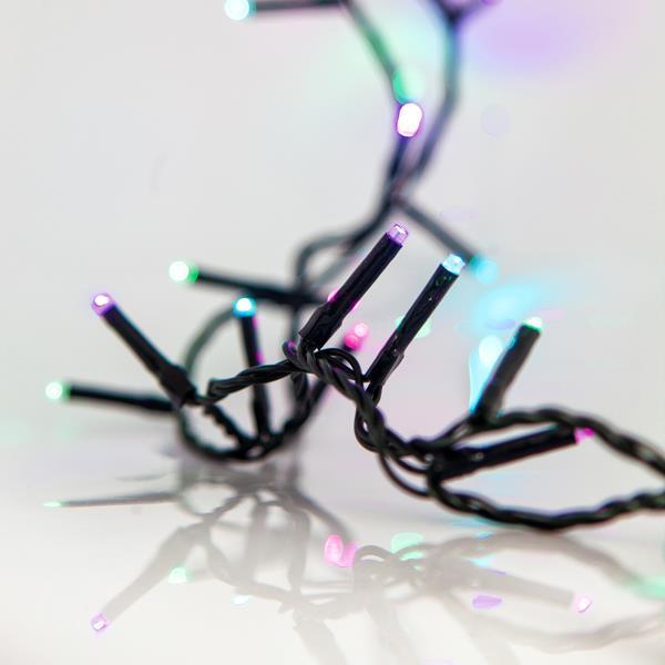 LÍNEA, 300 LED 3 mm, ADAPTADOR 31 V, 8 M/F Y MEMORIA, CABLE PVC VERDE, LED MULTIUSOS ÓPALO, POR 5 cm, CABLE CONDUCTOR 3 m, IP45