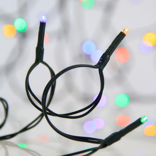 LÍNEA, 480 LED 3 mm, ADAPTADOR 31 V, FIJO, CABLE PVC VERDE, MULTILED POR 7,5 cm, CABLE CONDUCTOR 3 m, IP44