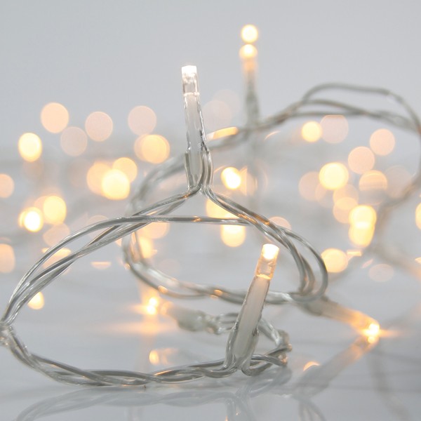 CORTINA, 360 LED 3mm, ADAPTADOR 31V, 4 CONECTORES HASTA 3 JUEGOS, CABLE PVC TRANSPARENTE, BLANCO CÁLIDO + 40 LED FLASH BLANCO, (200x200cm), CABLE 3m, IP44