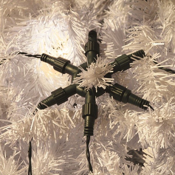 PULPO, 175 LED 3 mm, ADAPTADOR 31 V, CABLE PVC VERDE, LED BLANCO CÁLIDO, POR 10 cm (5 LÍNEAS X 35 LED), CABLE DE CONDUCCIÓN 3 m, IP44