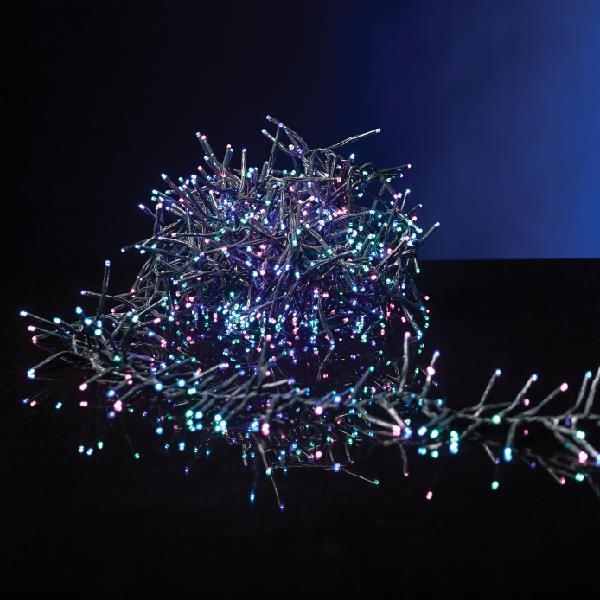 GRUPO DE 6 M, 768 LED DE 3 MM, ADAPTADOR DE 31 V, 8 M/F Y MEMORIA, CABLE DE PVC VERDE, LED MULTIUSOS ÓPALO, CABLE DE CONDUCCIÓN DE 3 M, IP44