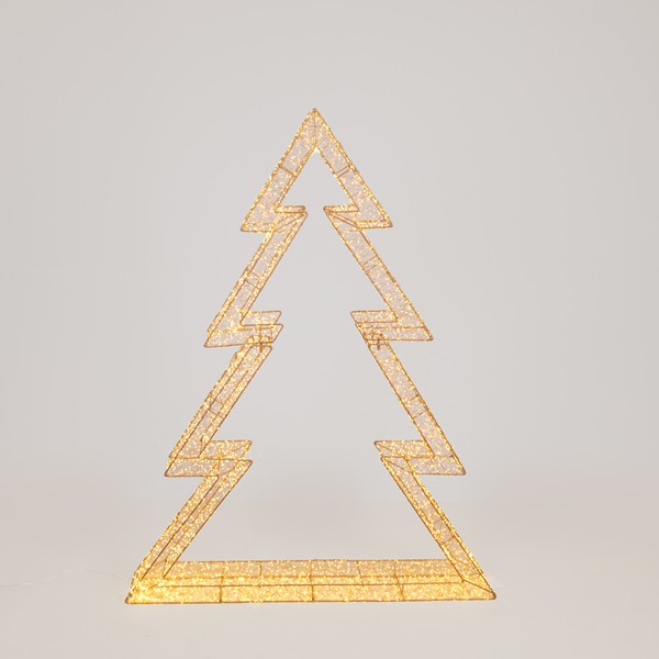 ÁRBOL ILUMINADO DE 130 cm, 6000 MINI LED, ADAPTADOR DE 31 V, CABLE DE COBRE BRONCE, ESTRUCTURA DE METAL BRONCE, LED BLANCO CÁLIDO, CABLE DE 5 m, IP44