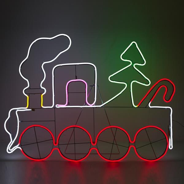 TREN 95*68cm, 8m LUZ DE CUERDA LED NEÓN, CON DIFERENTES COLORES, CON ADAPTADOR, CABLE DE CONDUCCIÓN 5m, IP44