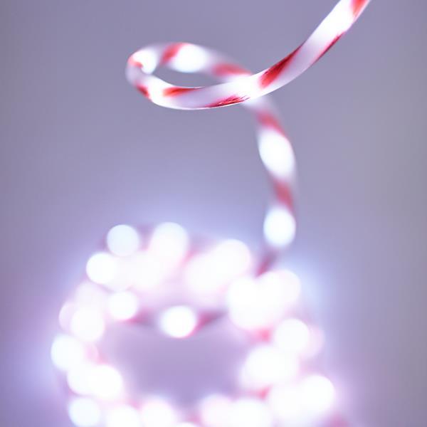 LUZ DE CUERDA LED BLANCA Y ROJA DE 5 m, 3 VÍAS, CON ADAPTADOR, M/F Y MEMORIA, LED BLANCO, CABLE DE 5 m, IP44