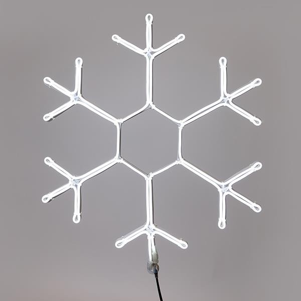 COPO DE NIEVE, LUZ DE CUERDA LED NEÓN DE 5 m, BIDIRECCIONAL, LED BLANCO, 59 x 50 cm, IP44