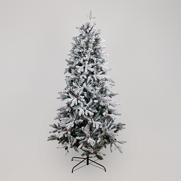 ABETO NIEVADO CON PIÑAS, ATENAS, 210 cm