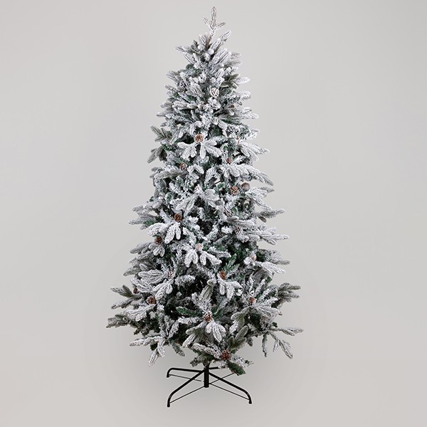 ABETO NIEVADO CON PIÑAS, ATENAS, 240 cm