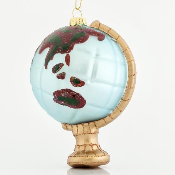 ADORNO DE CRISTAL, GLOBO, 7,8x11,4cm