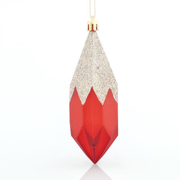  ROJO DIAMANTE CON BRILLO CHAMPÁN, PLÁSTICO, SET DE 3 PIEZAS, 13x4,5cm