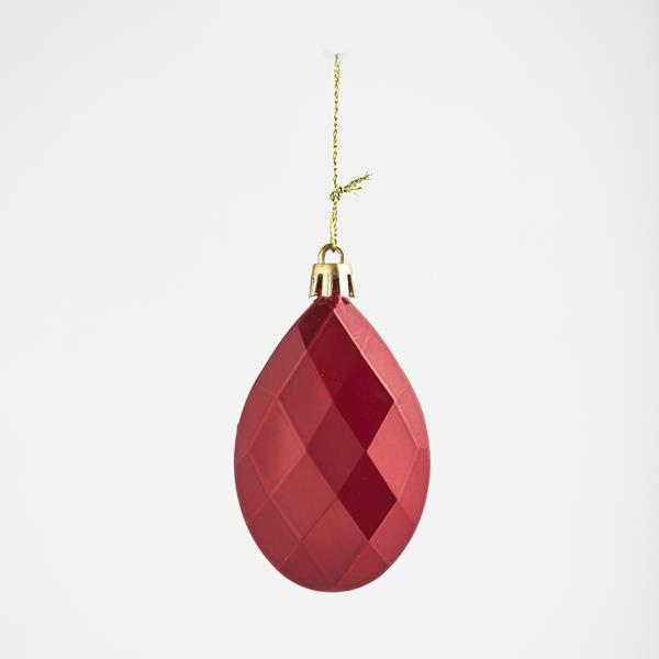 DIAMANTES DE PLÁSTICO, ROJOS, SET DE 6 PIEZAS, 8 cm