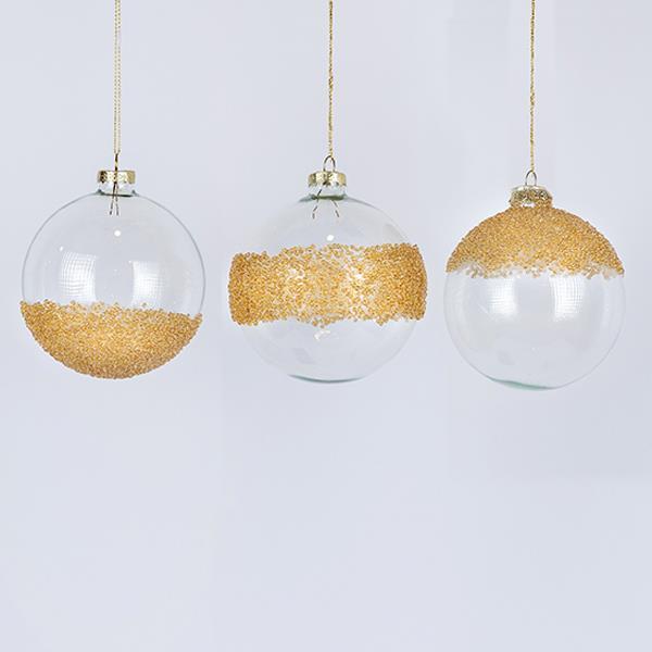 Adorno de cristal transparente con diseño de champán, 3 diseños, juego de 4 piezas, 10 cm