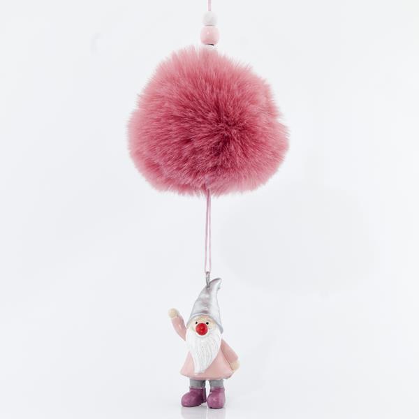 PON PON CON PAPÁ NOEL, ROSA, 27x7x7cm