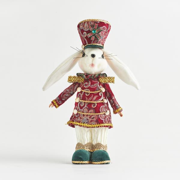 MR RABBIT CON ROPA BORGOÑA, 25x12x32cm