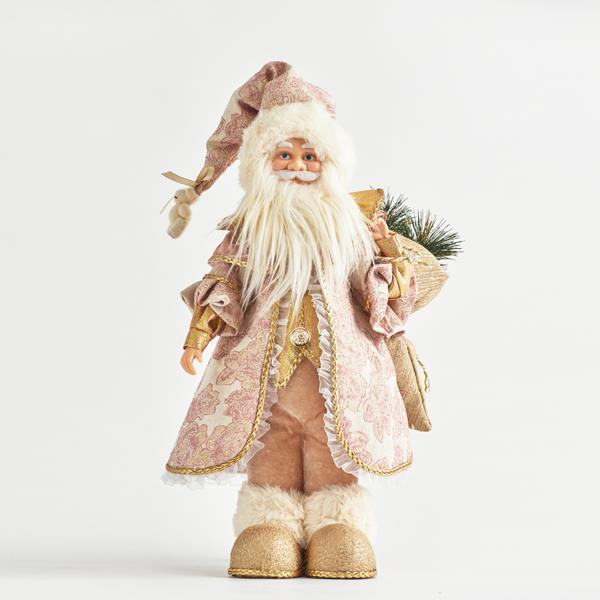 PAPÁ NOEL, CON ROPA ROSA, 26x22x48cm