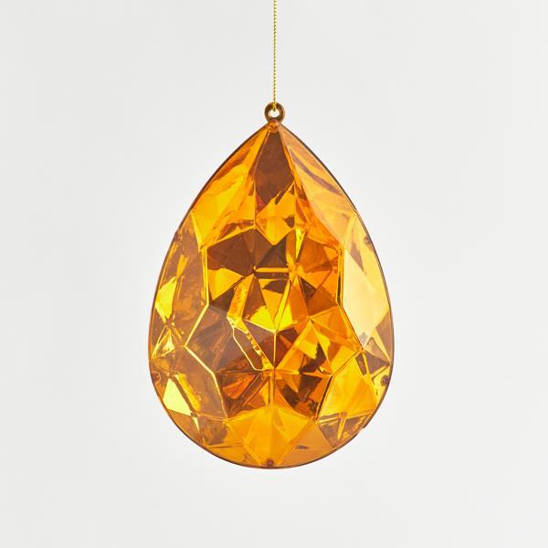 ADORNO COLGANTE, GOTA, ÁMBAR, 10x6x15cm