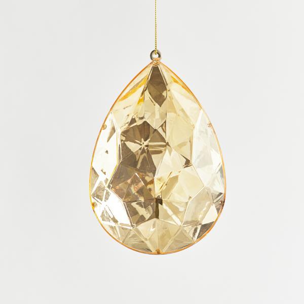 ADORNO COLGANTE, GOTA, DORADO, 10x6x15cm