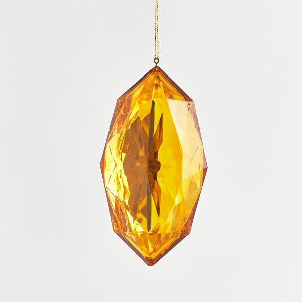 ADORNO COLGANTE, DIAMANTE, ÁMBAR OSCURO, 7x4,5x13,5cm