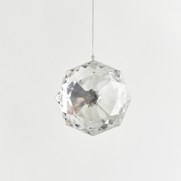 ADORNO COLGANTE, DIAMANTE, PLATA, 9x5x10cm