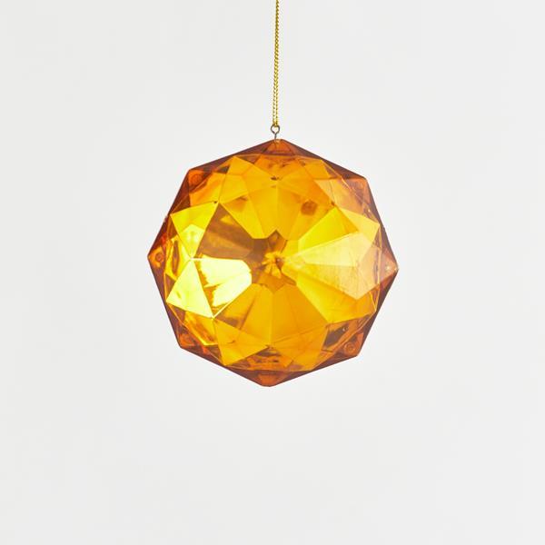 ADORNO COLGANTE, DIAMANTE, ÁMBAR, 9x5x10cm
