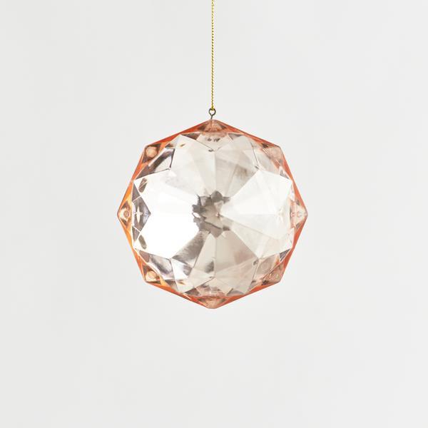 ADORNO COLGANTE, DIAMANTE, ROSA, 9x5x10cm