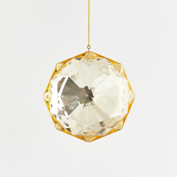 ADORNO COLGANTE, DIAMANTE, ORO, 9x5x10cm