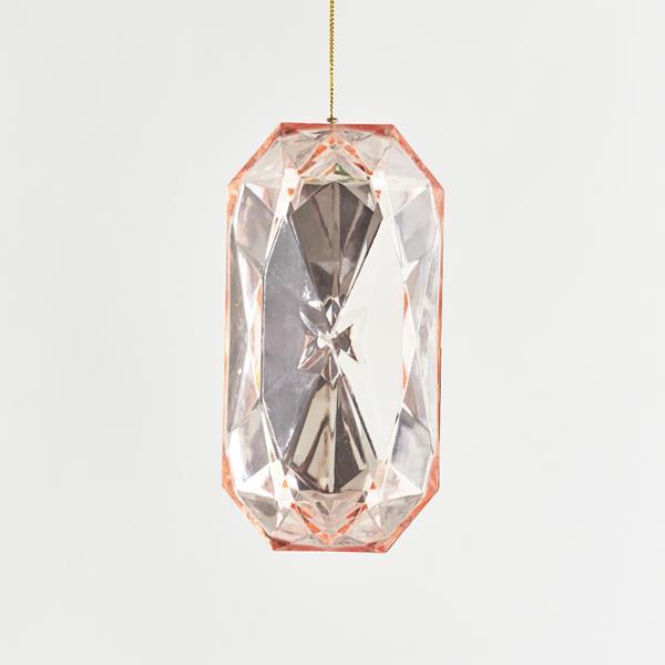 ADORNO COLGANTE, DIAMANTE, ORO ROSA, 7x5,5x14,5cm