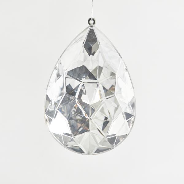 ADORNO COLGANTE, GOTA, PLATA, 16x10x23cm